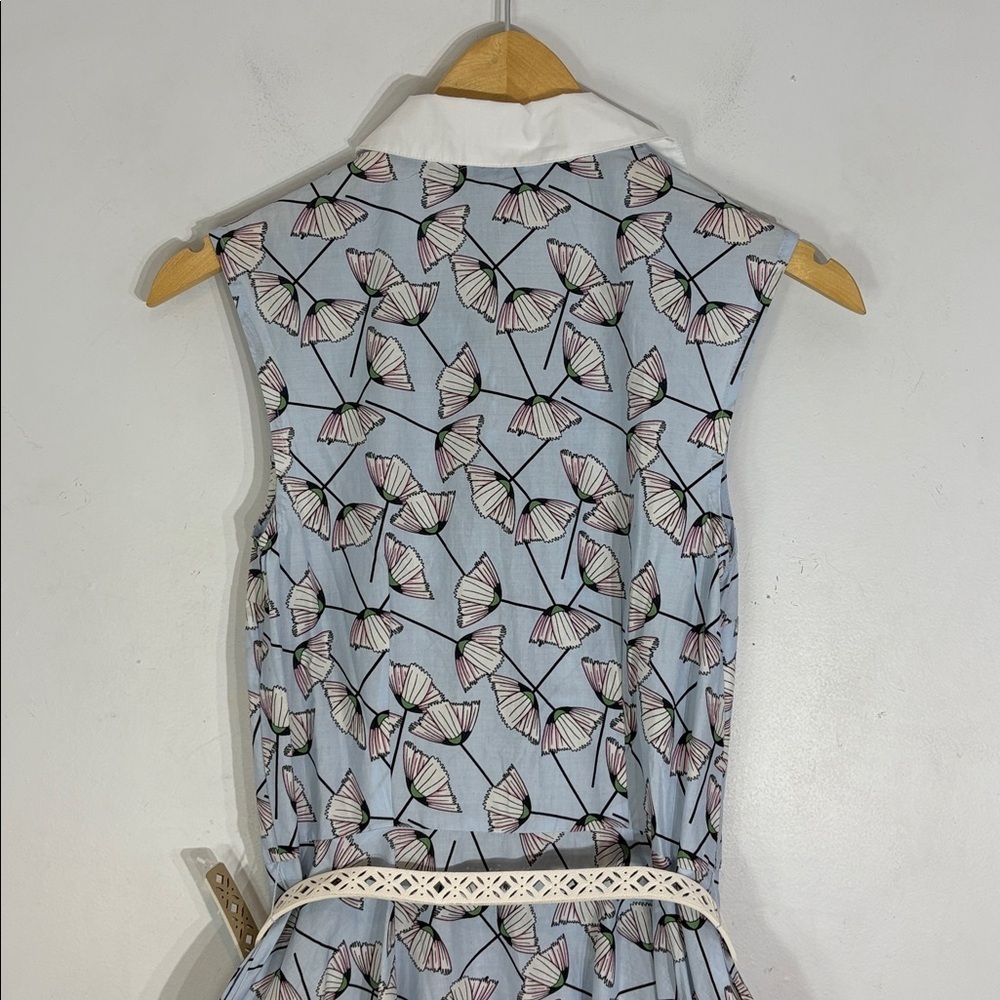 Unique Vintage sleeveless 100% cotton floral flare dress size small NWT - Picture 9 of 13